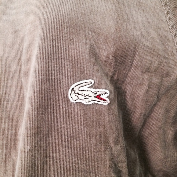 LACOSTE Vintage Flannel lined corduroy jacket L - Picture 3 of 8